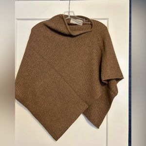 Diss 100% cashmere poncho. Tobacco color w/ pretty stitching pattern. One size.